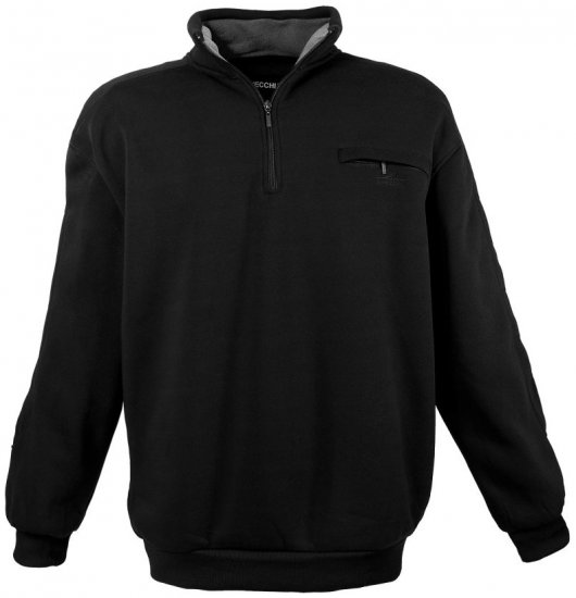 Lavecchia 2100 Half-zip Sweatshirt Black - Tröjor & Hoodies - Stora hoodies & tröjor - 2XL-14XL
